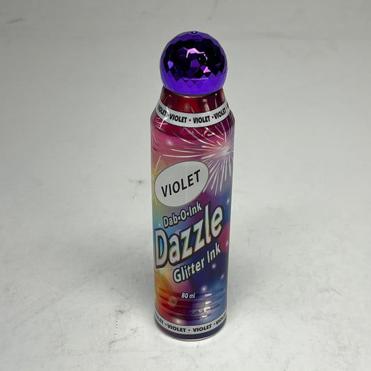DAB O INK (12 PACK) Dazzle Shimmery Glitter Ink Bingo Dot Marker 80 Ml Violet A26