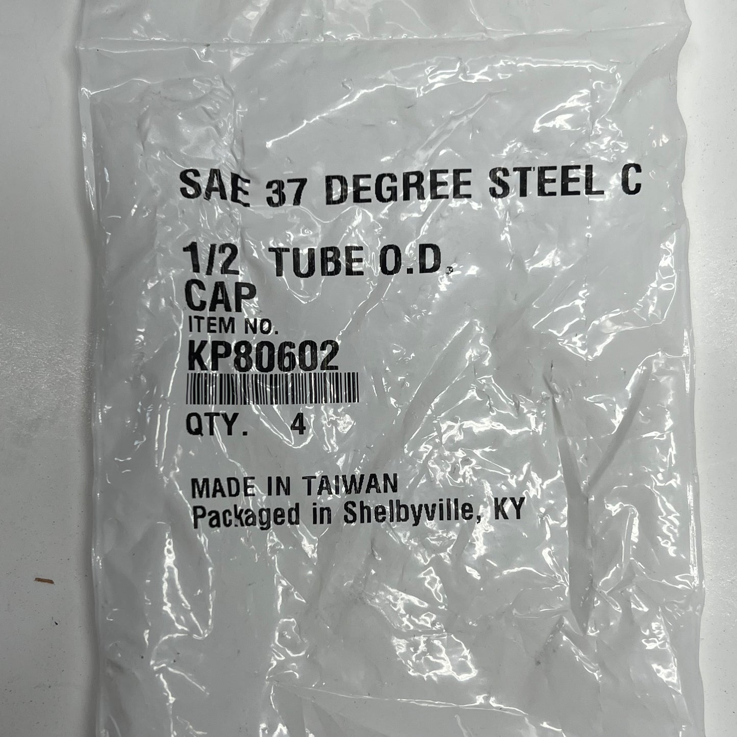 PARKER (4 PACK) Steel Flared Tube Cap 1/2" OD 37 Degrees Flared Angle KP80602