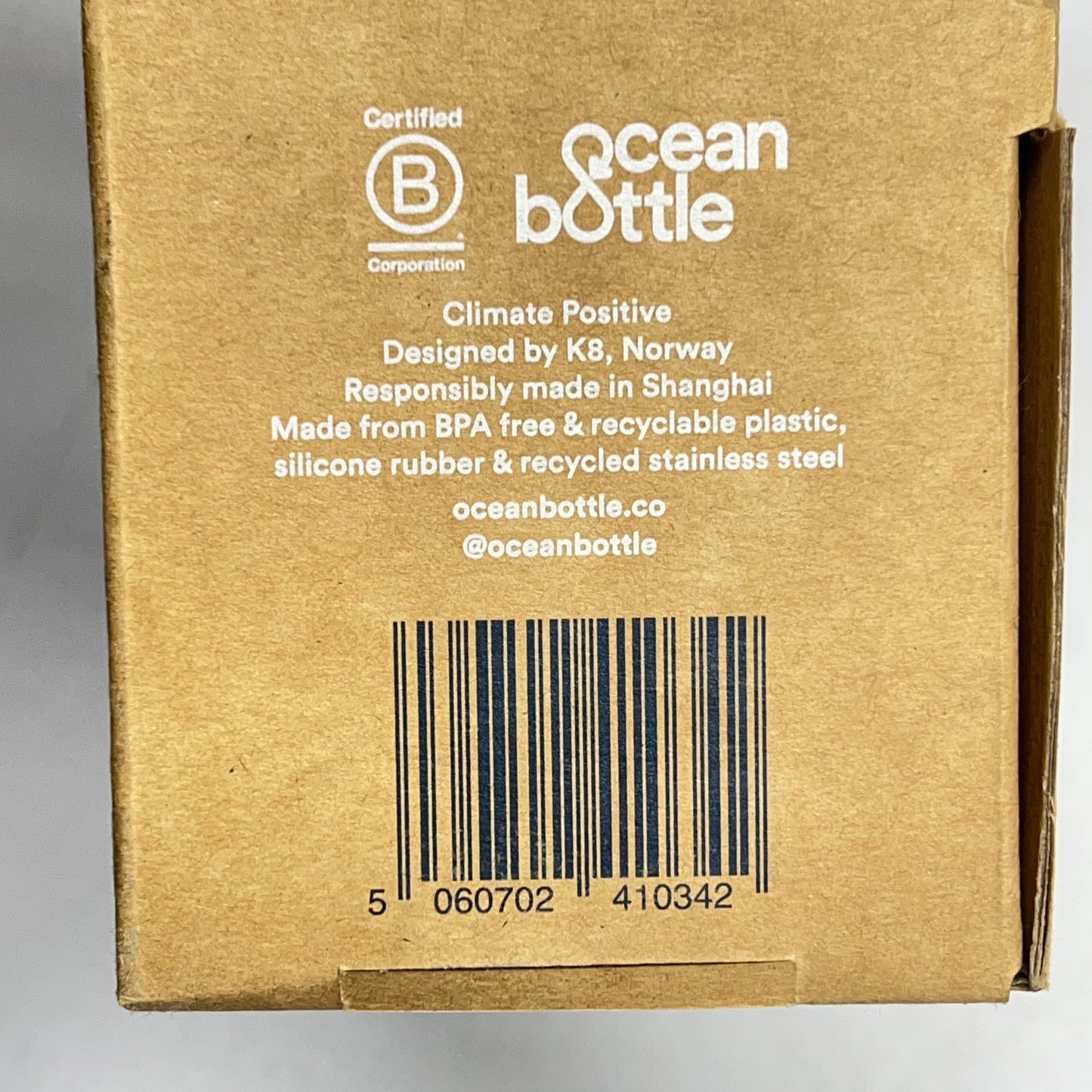 ZA@ OCEAN BOTTLE Insulated Brew Flask W/ Company Logo Engraved 350 ml - 12 oz Sky Blue