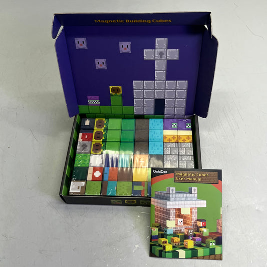 GOBIDEX Magnetic Building Cubes MagWonder World Primary Pack 48 Pcs GD01