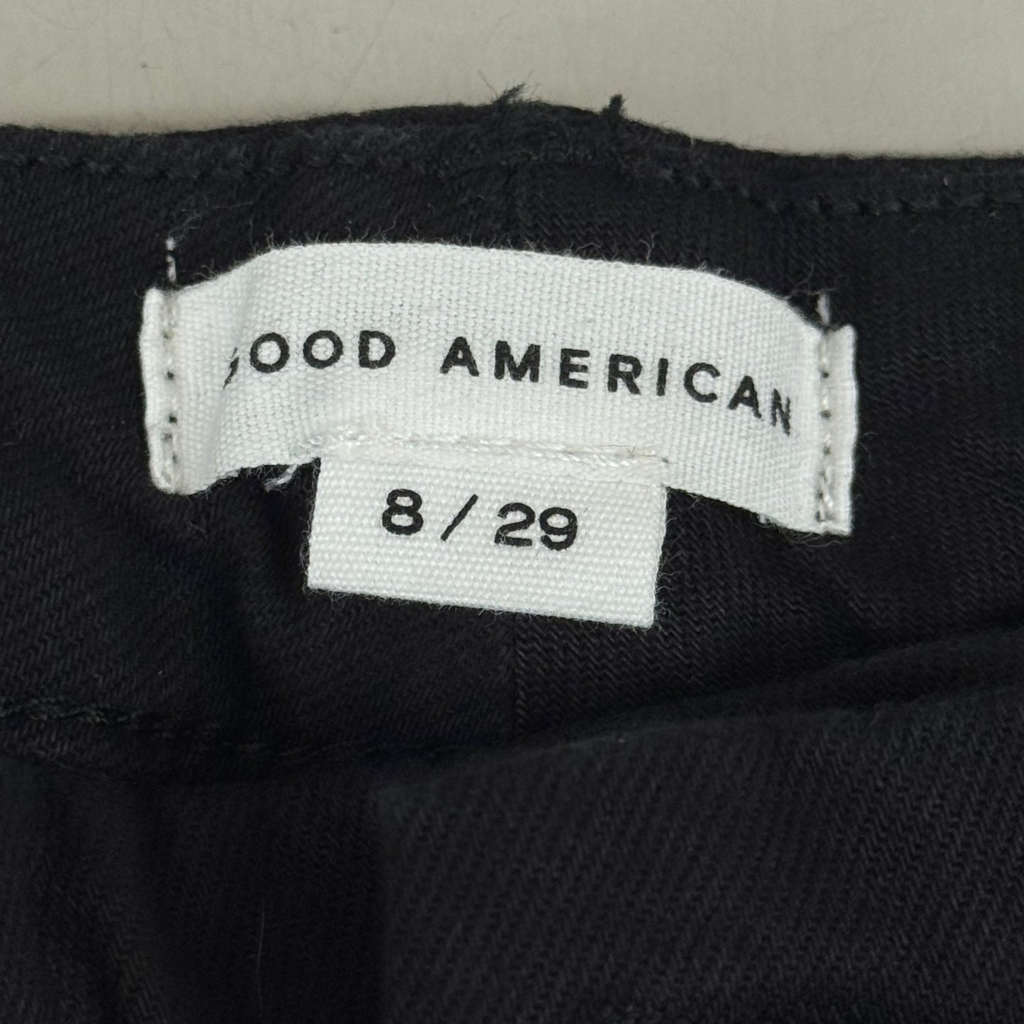 GOOD AMERICAN Good Legs Flare Jeans Women's Sz 8 Black001 GLF47SBTE