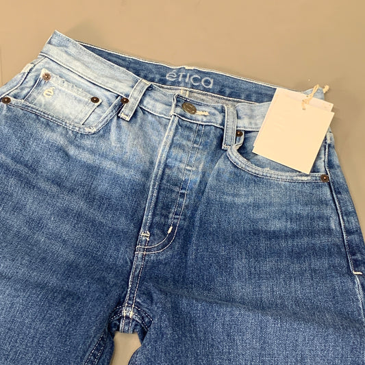 ETICA Tyler Vintage Straight Crop Jeans 100% Cotton Shipwreck Size 24 EW178114A
