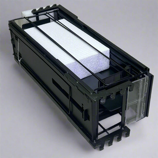 STEPHEN GOULD CORP (4 PACK) 18.67" Slim Line Double Pushers Tray With Bed Black