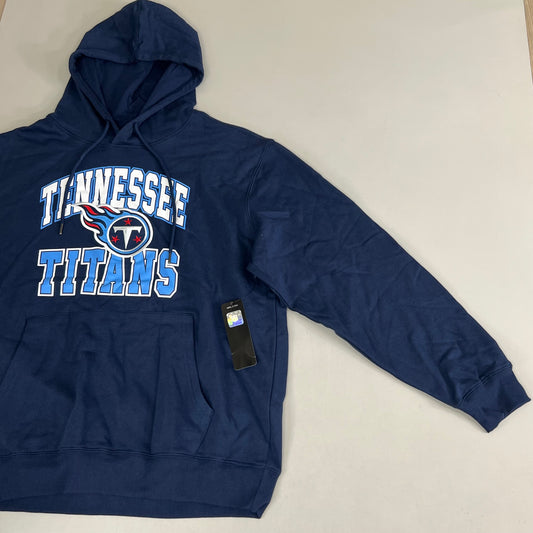 NFL Tennessee Titans Pull Over Hoodie Men's Sz XL Blue, Red, White