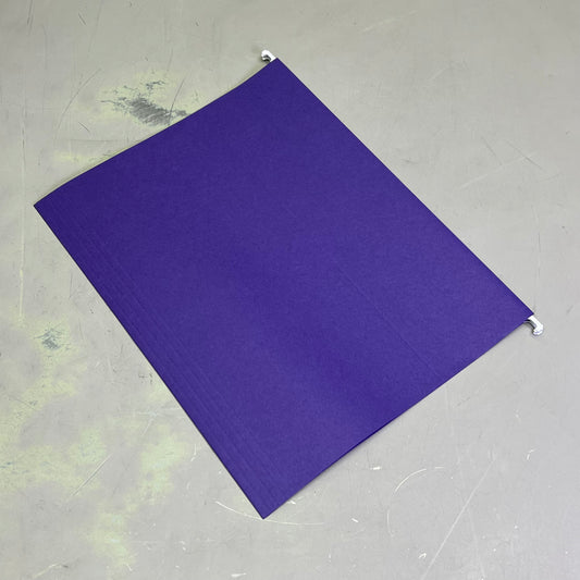 SMEAD (25 PACK) Hanging File Folders Letter Sz 1/5 Cut Tabs Purple 64072