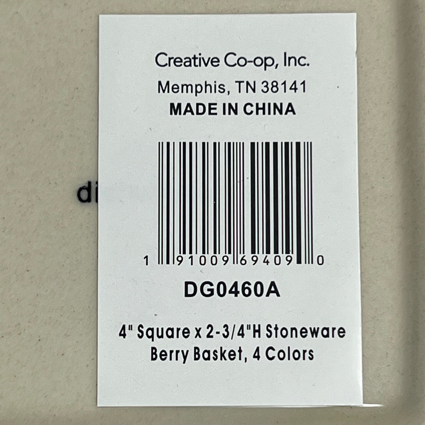 CREATIVE CO-OP Hand-Painted Stoneware Berry Basket 4"x2-3/4"HMulticolor DG0460A