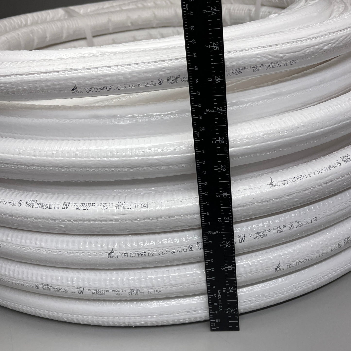 PDM GelCopper PreInsulated Copper Roll 1/2" Copper 1/2" Ins. 164 ft F100.GUS1216412 (New)