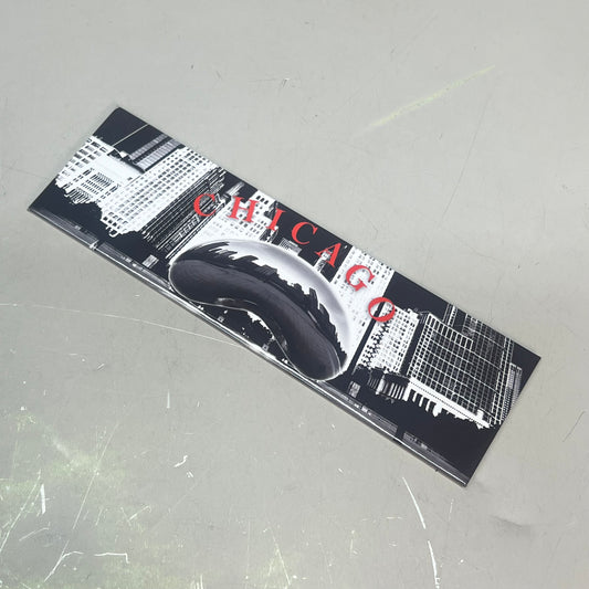 (5 PACK) Chicago Cloud Gate Souvenir Magnet 6"x2" Black & White 2014-00740-6441