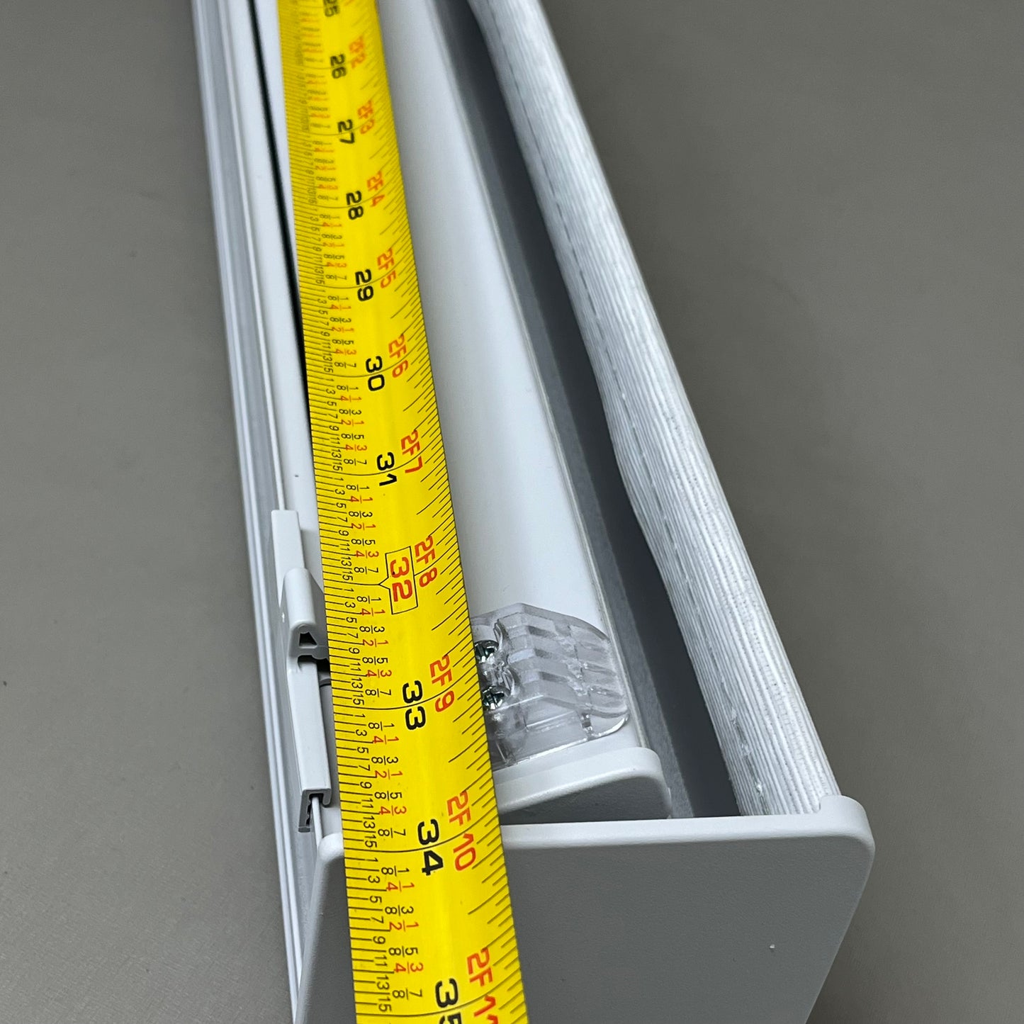 Power Blinds (2 PACK) 34 x 46 1/4 Light Grey Brushed Pattern