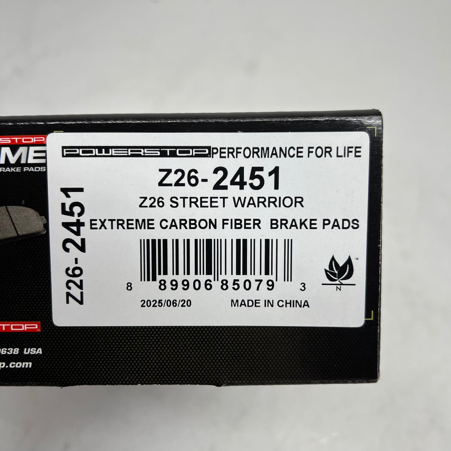 POWER STOP Extreme Street Performance Carbon-fiber Ceramic Brake Pads Z26-2451