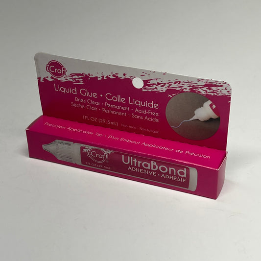 ZA@ ICRAFT (3 PACK) All Purpose Ultra Glue Permanent Acid Free 1 Fl Oz Clear 5609