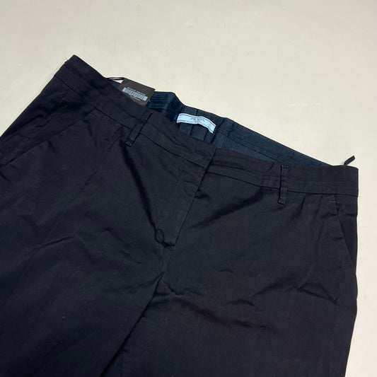 PRADA Milano Pants 78% Cotton 10% Nylon 3% Elastane Sz 46 Black