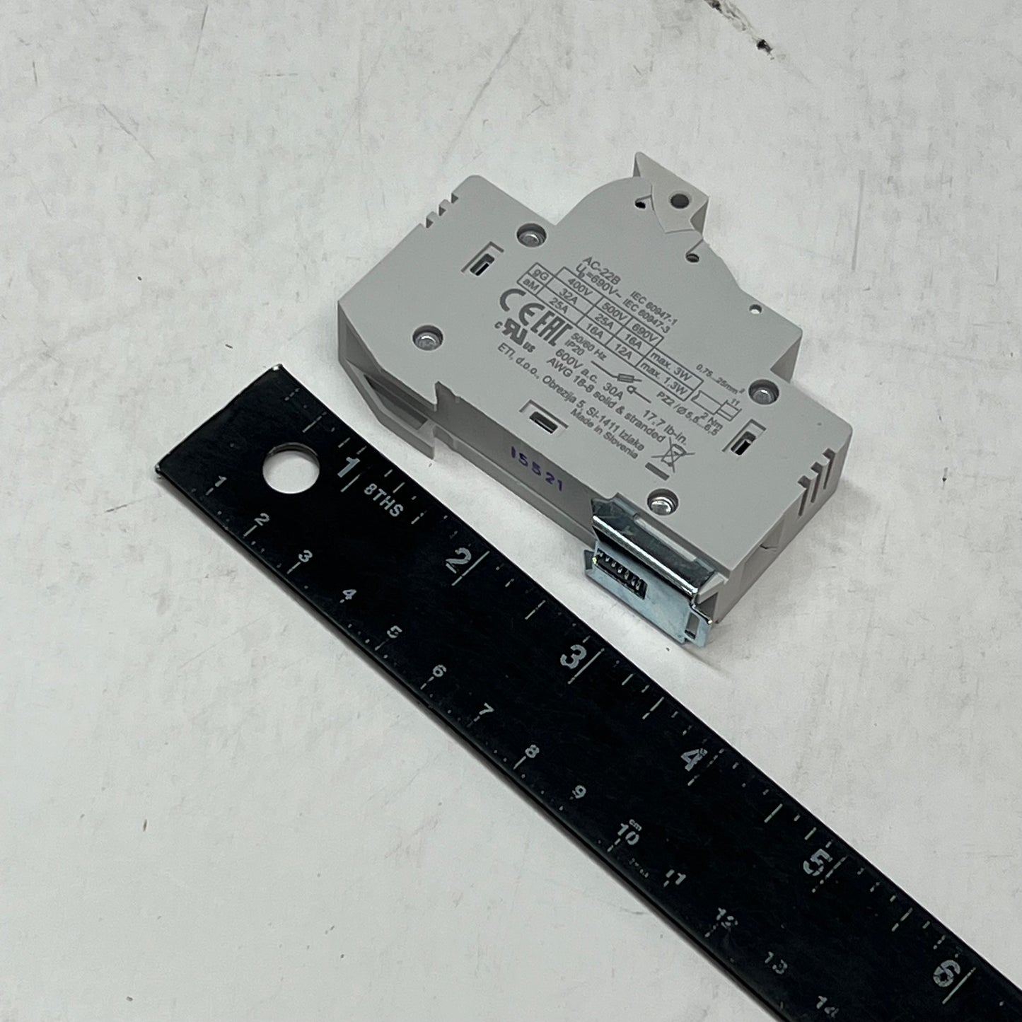 ETI (6 PACK) Modular Fuse Holder Efd 10 32A, 1p, 600V Max Voltage 002540|001