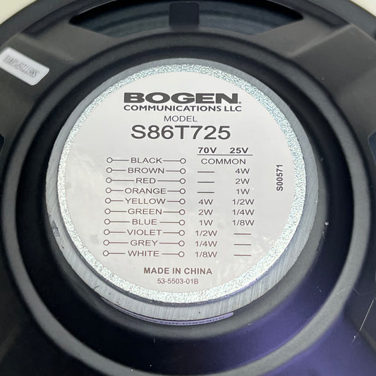 BOGEN Ceiling Speaker Assembly 8" 4-Watt Capacity Off-White S86T725PG8WVK