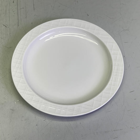 ZA@ ITI (6 PACK) Porcelain Dinnerware Round Dresden Plate 6 1/4" Bright White IDRN-6