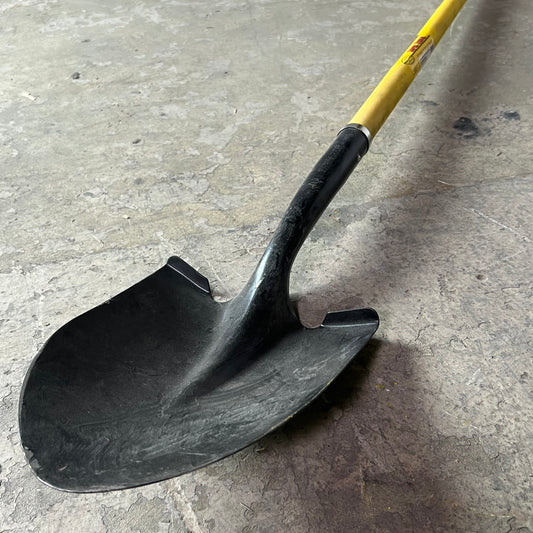 PLUMB-PRO Handle Round Point Super Shovel Sz 48", Yellow & Black 283
