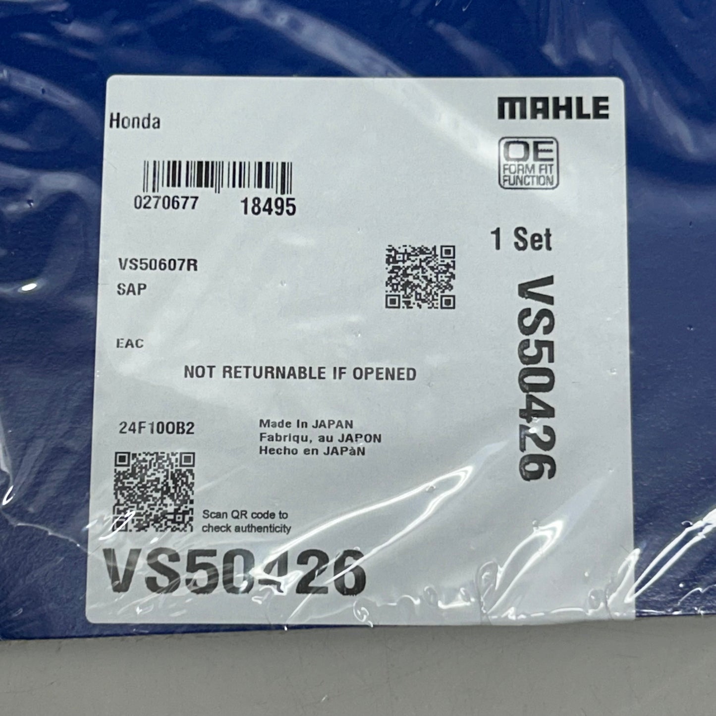 MAHLE Engine Valve Gover Gasket For Honda & Acura VS50426