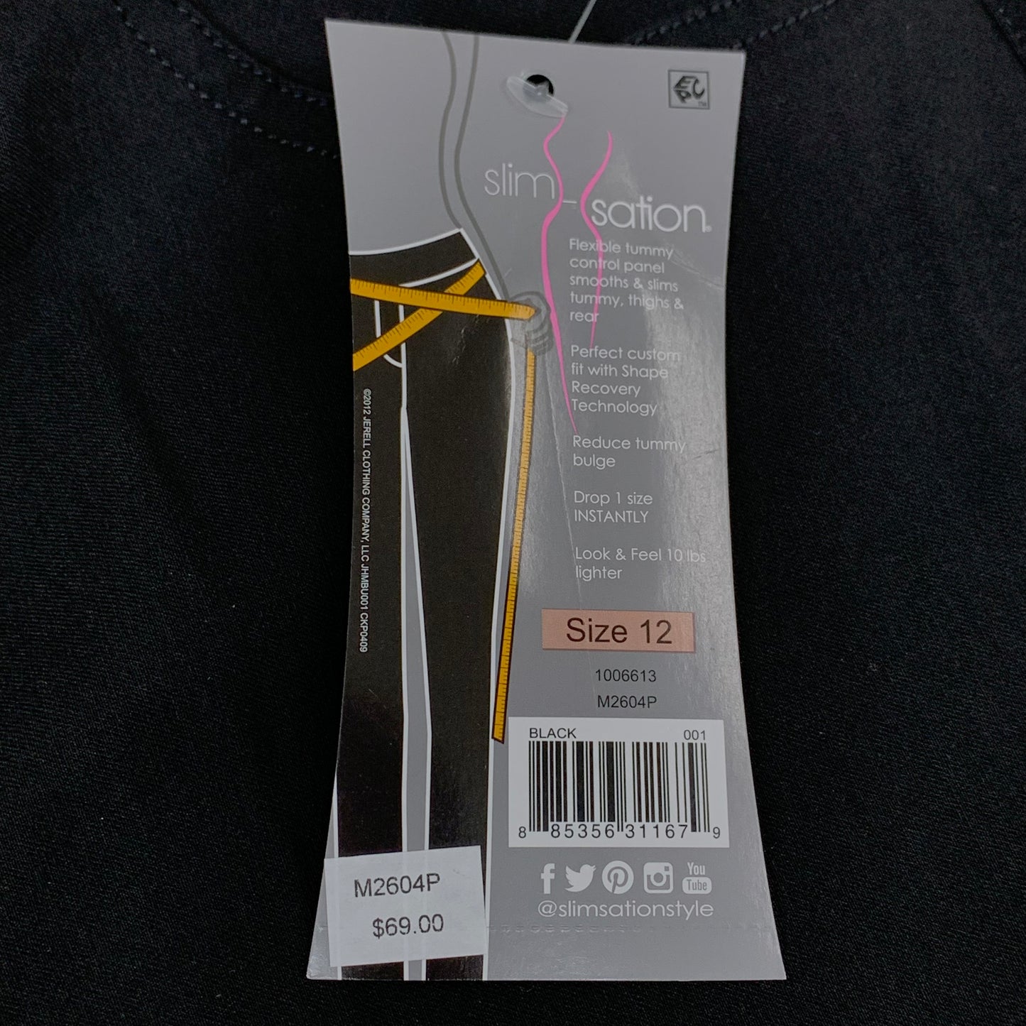 MULTIPLES Narrow Leg Pant Petite Women's Sz 12 Black M2604P