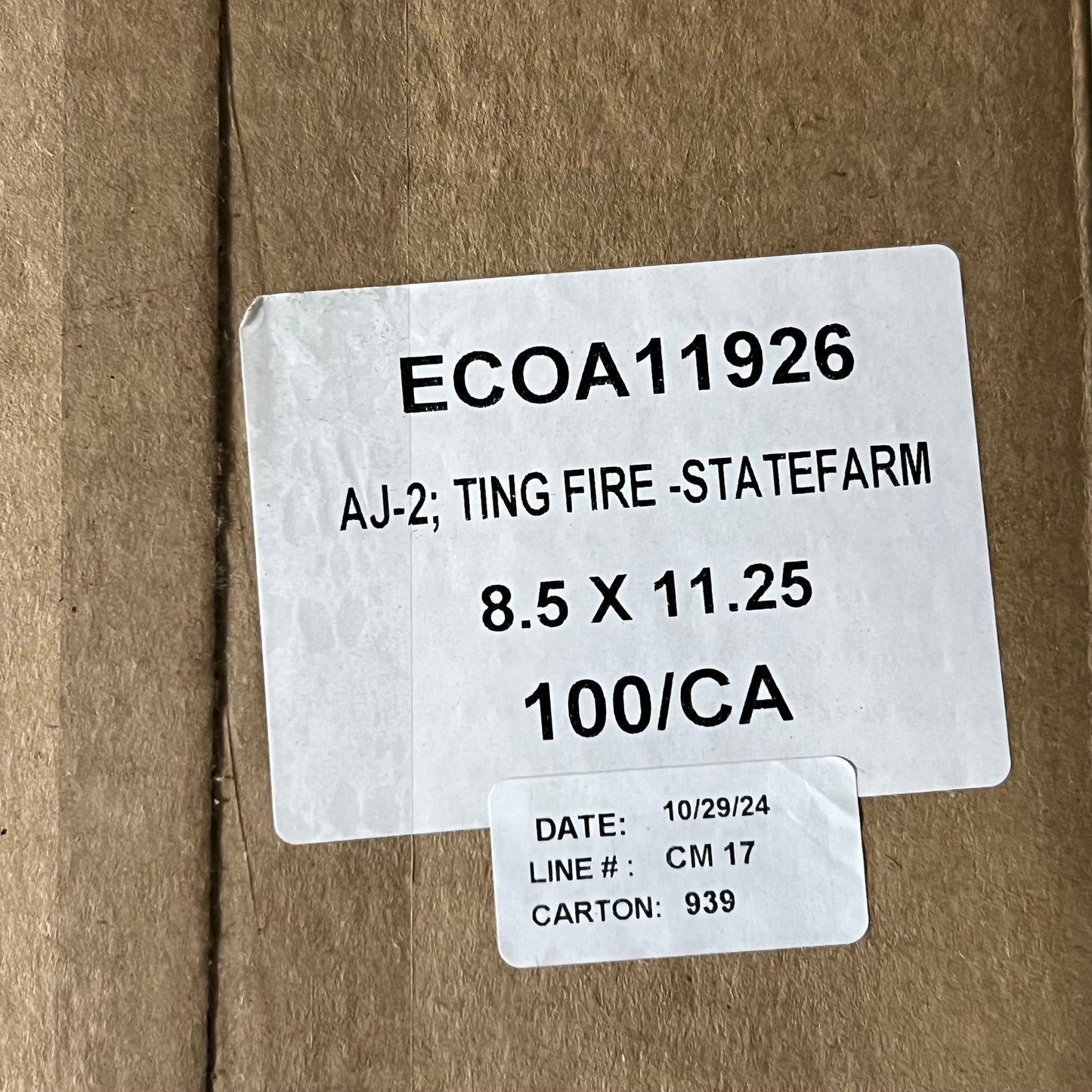 STATE FARM (100 Bags) Bubble Protection Envelopes Sz 9.5" W X 11" H ECOA11926