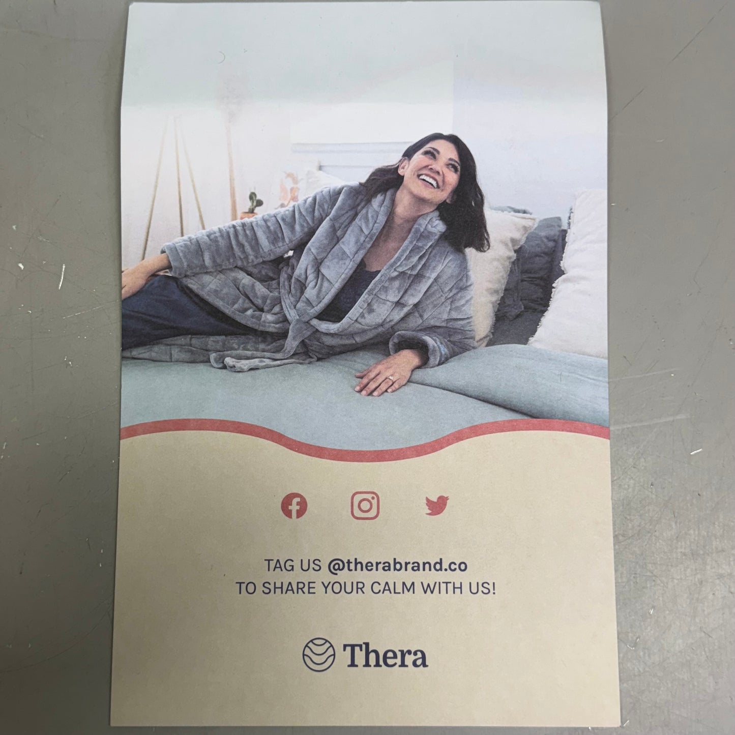 THERA Weighted Blanket Sz 42" x 66", Calming Navy BL613K