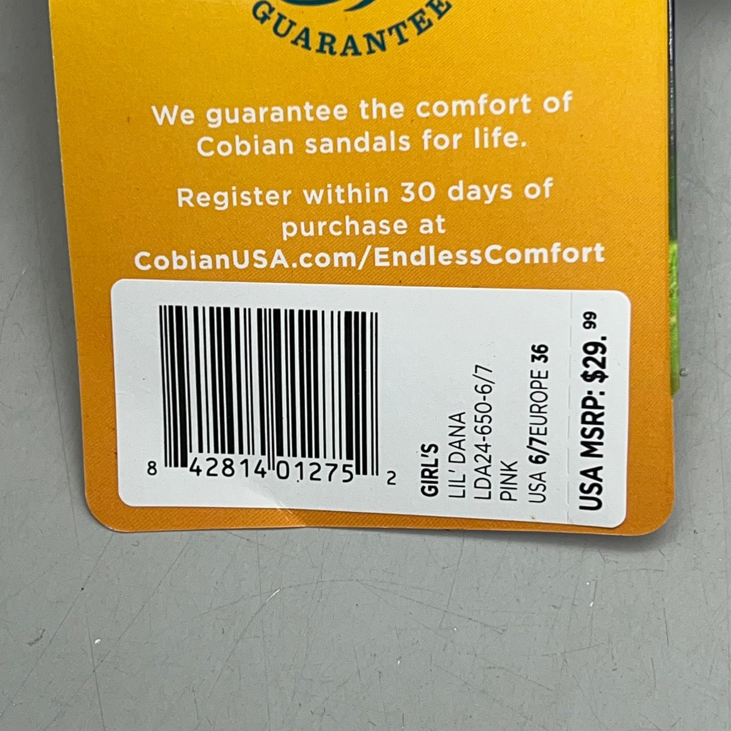 COBIAN Lil' Dana Strap Flower Sandals Kid's Sz 6/7 Pink LDA24-650-6/7