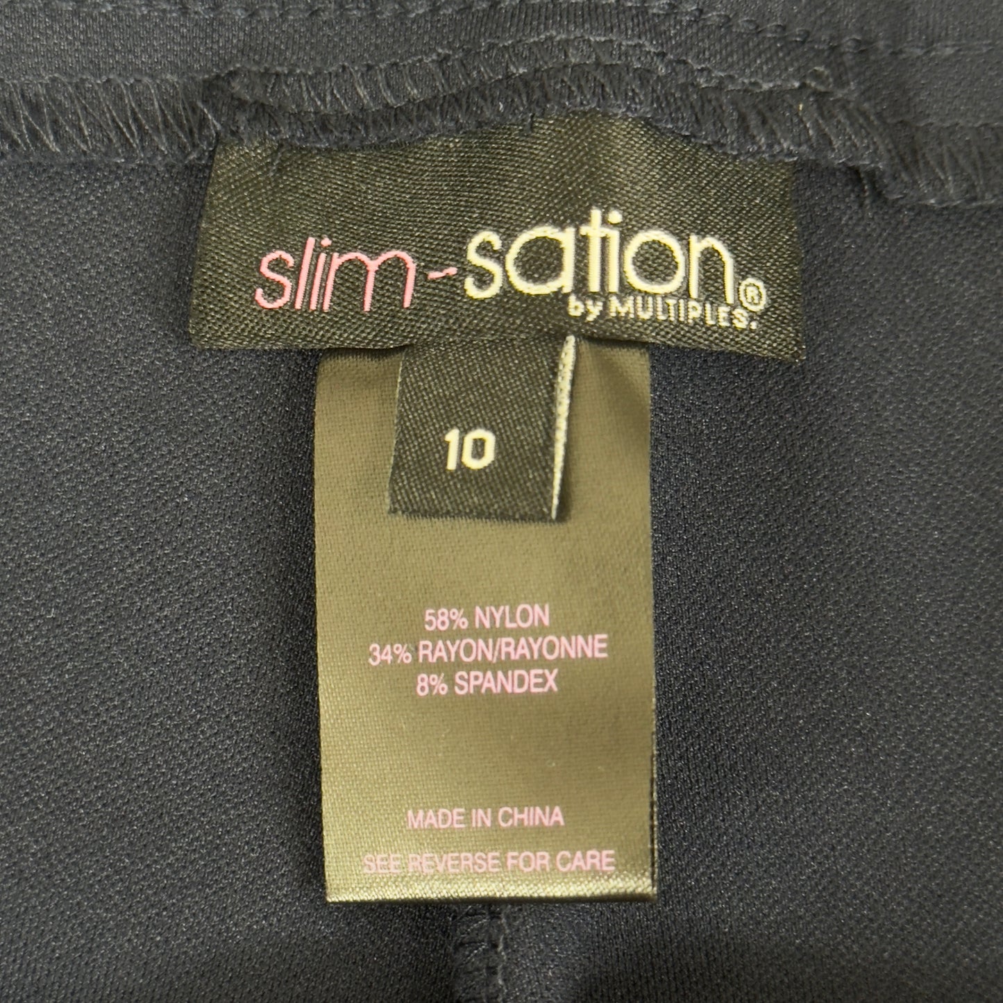 MULTIPLES Ankle Pants Petite Women's Sz 10 Midnight M48716PM