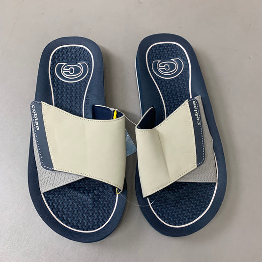 COBIAN DRT Synthetic Leather Strap Slide Sandals Men's Sz 9, 41.5 EU Navy DRS24-410-9