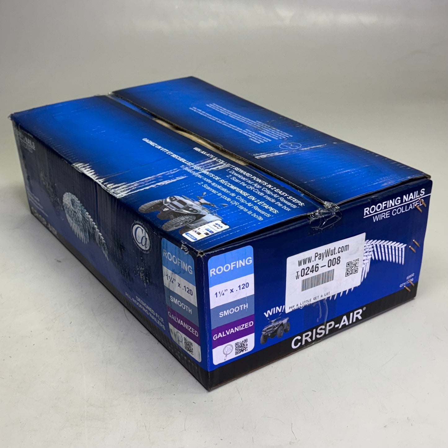 CRISP-AIR (7200 Pcs) Roofing Nails Sz 1 1/4" x .120, Gold 02032