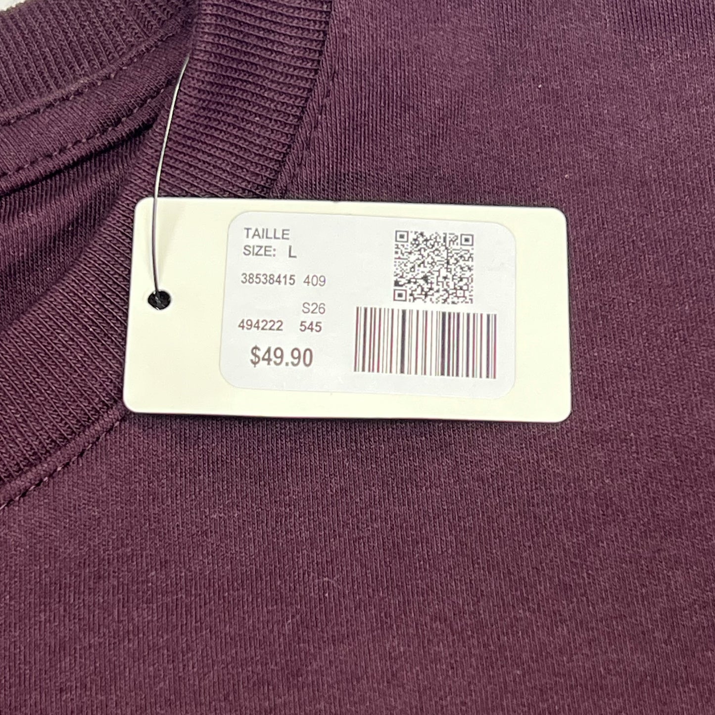 RW & CO Solid Interlock Cotton Short Sleeve Crew-neck Tee Men's Sz L Fig 494222