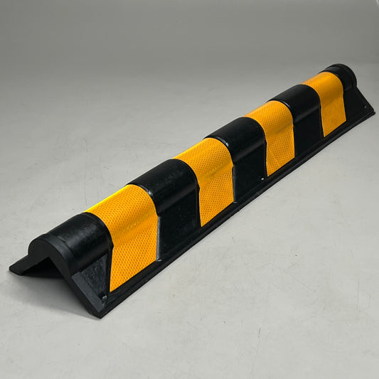 Rubber Corner Guard (10 Pcs) Sz 31" L x 6.5" W, Black & Yellow