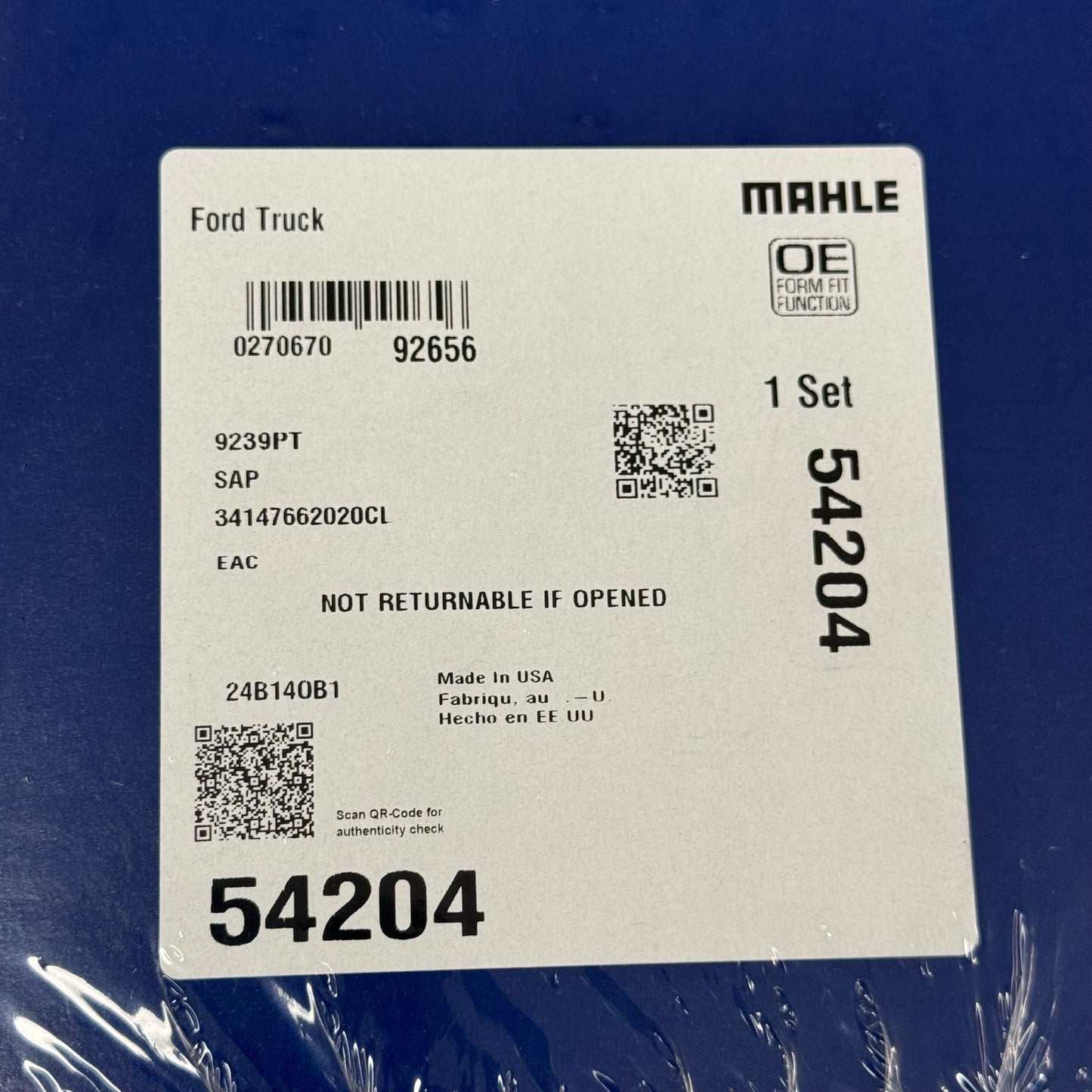 MAHLE Engine Cylinder Head Gasket For Ford 54204