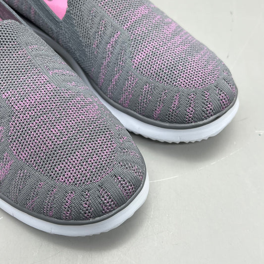 PROPET Travel Fit Slip-On Flexible Shoe Women's Sz 6.5 M(B) Grey/Pink WAT044M