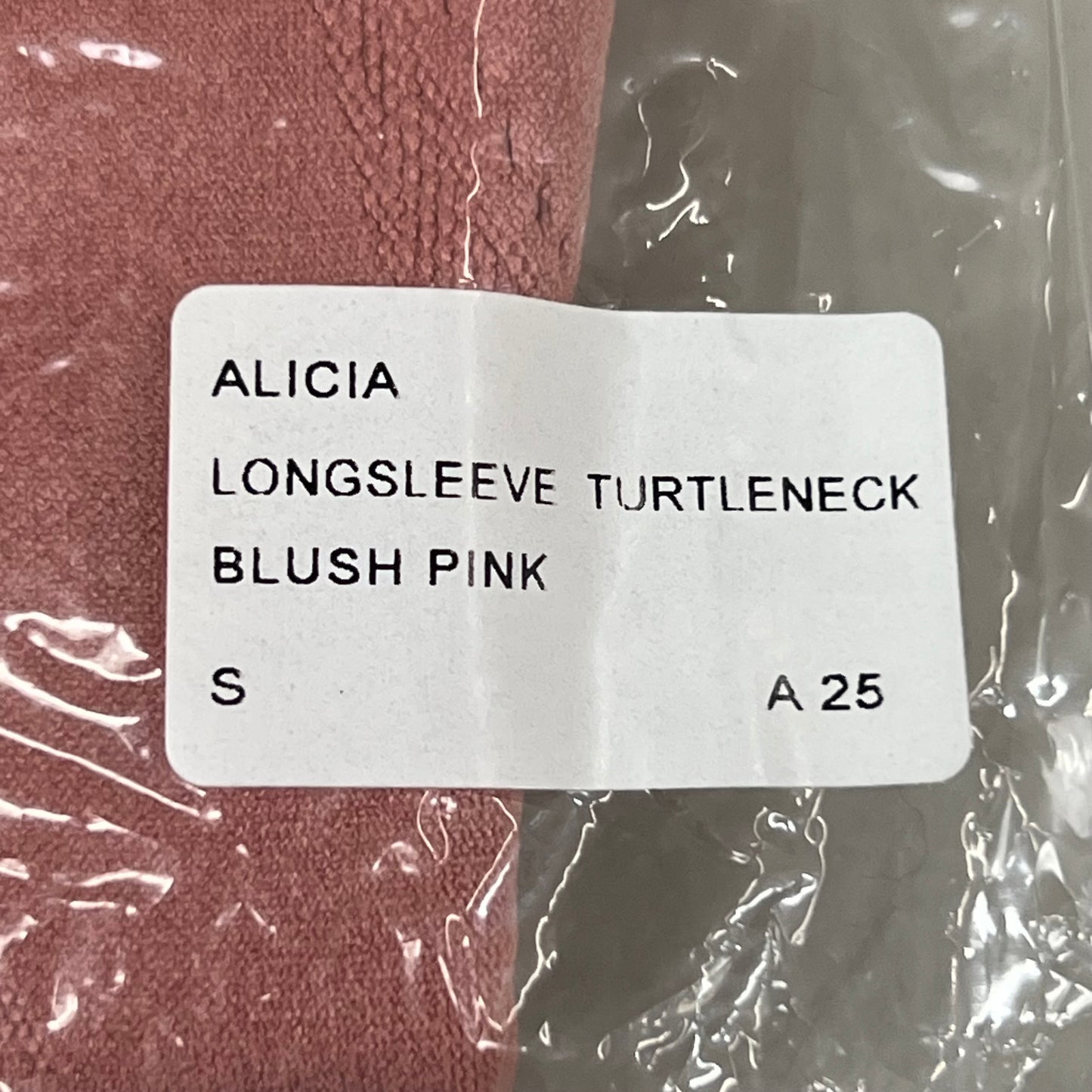 SAMSHIELD Alicia Equestrian Long Sleeve Turtle Neck Women's Sz S Blush Pink