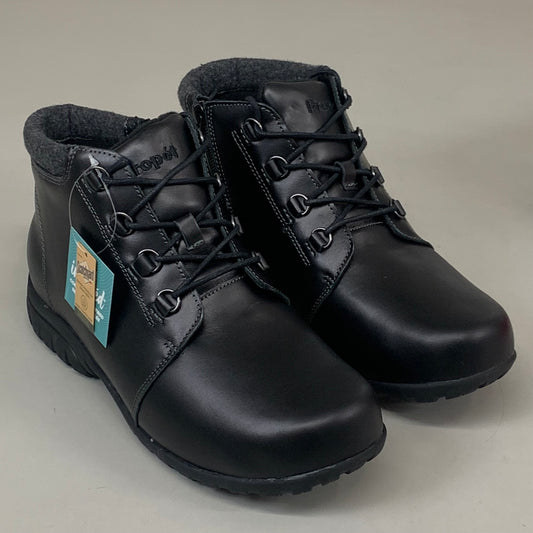 PROPET Delaney Leather Ankle Boot XX(4E) Women's SZ 8.5 Black WFV002LBLKE-08H