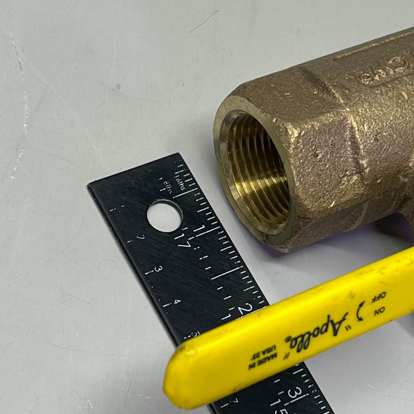 APOLLO Bronze Body 2-Piece Ball Valve W/ Pad Lock 1" 2.2" Top Inlet 75-105-01