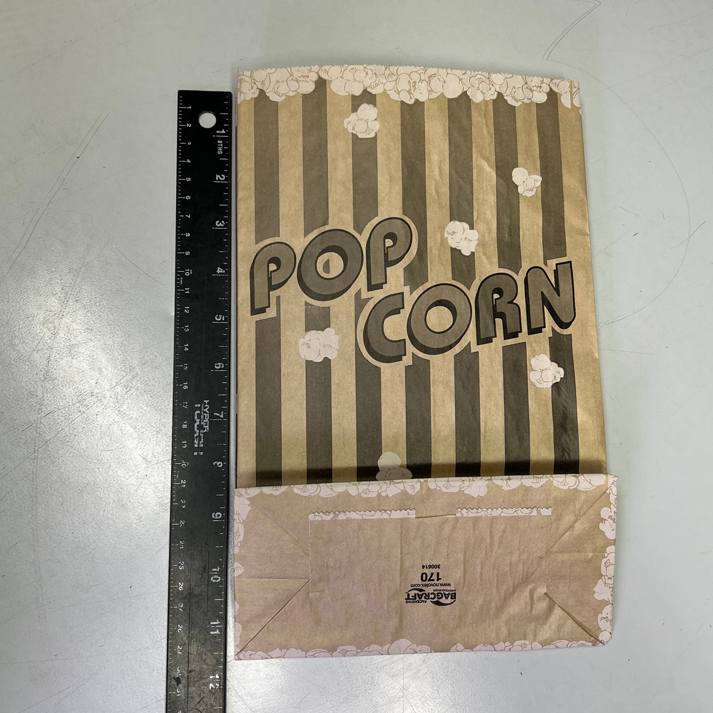 BAGCRAFT (250 PACK) Soy-Blend Eco Wax Pop Corn Bags 170oz Brown 300614