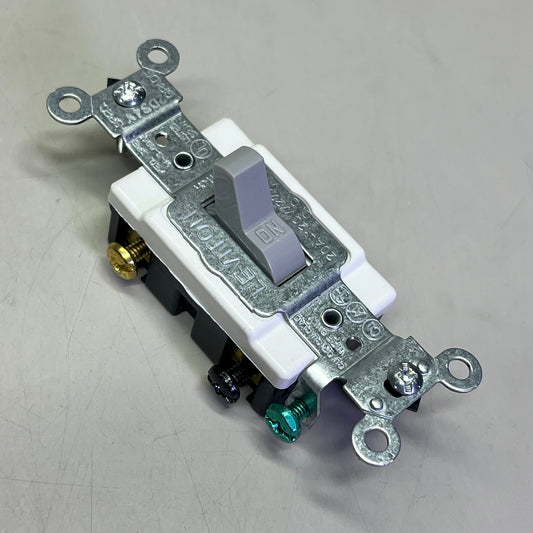 LEVITON (2 PACK) Toggle Switch Double Pole 20 Amp White/Silver CS220-2GY