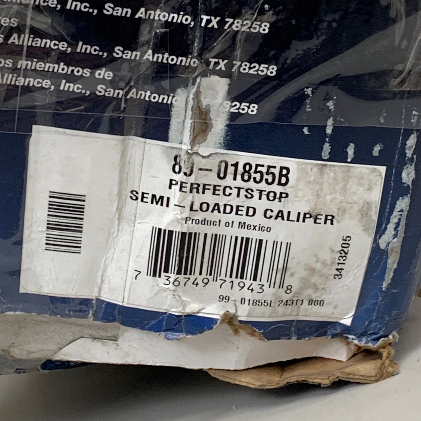 PERFECT STOP Disc Brake Caliper Cast Iron w/ Brake Pad Instal Hardware 89-01855B