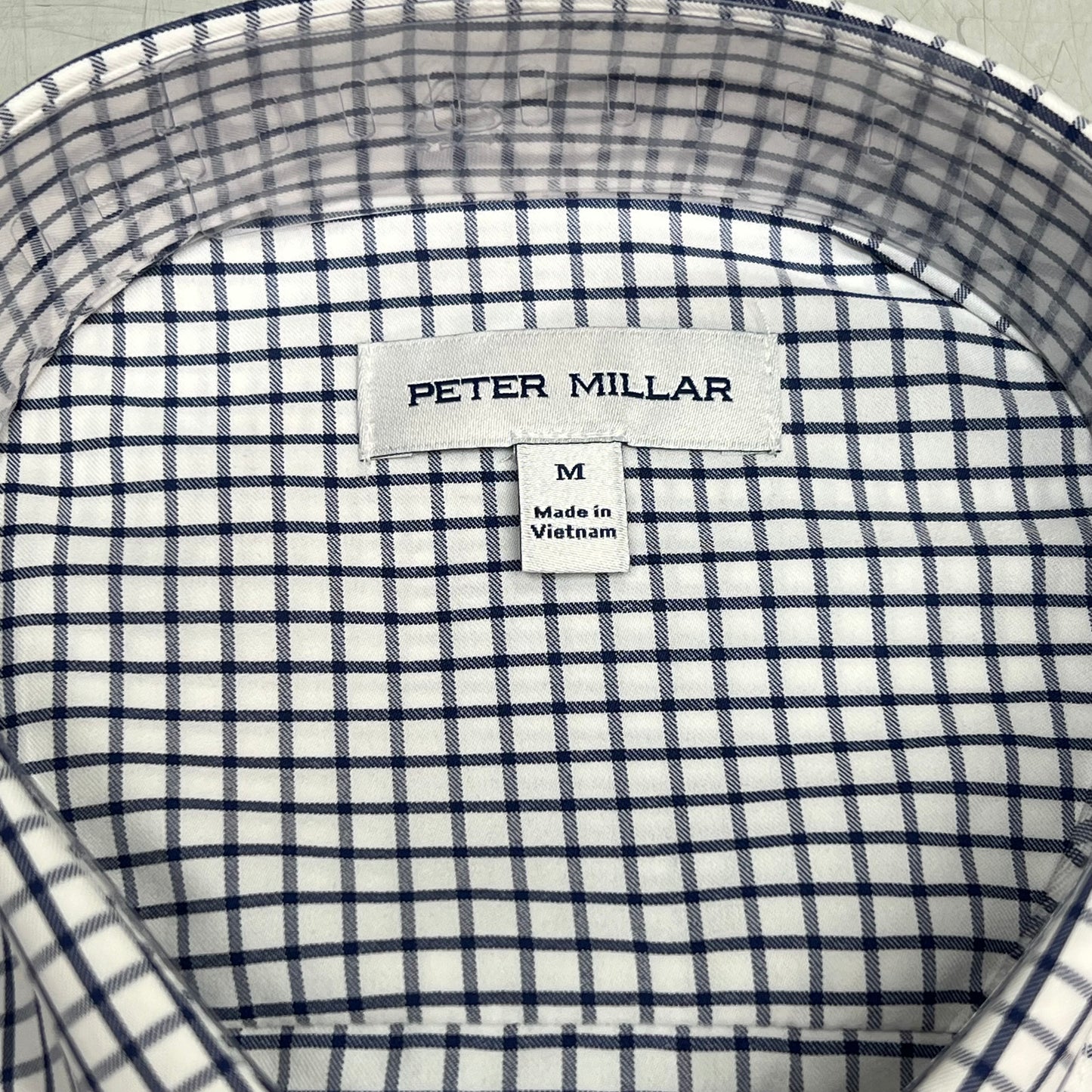 PETER MILLER Hanford Performance Twill Sport Shirt Men's Sz M Classic Navy