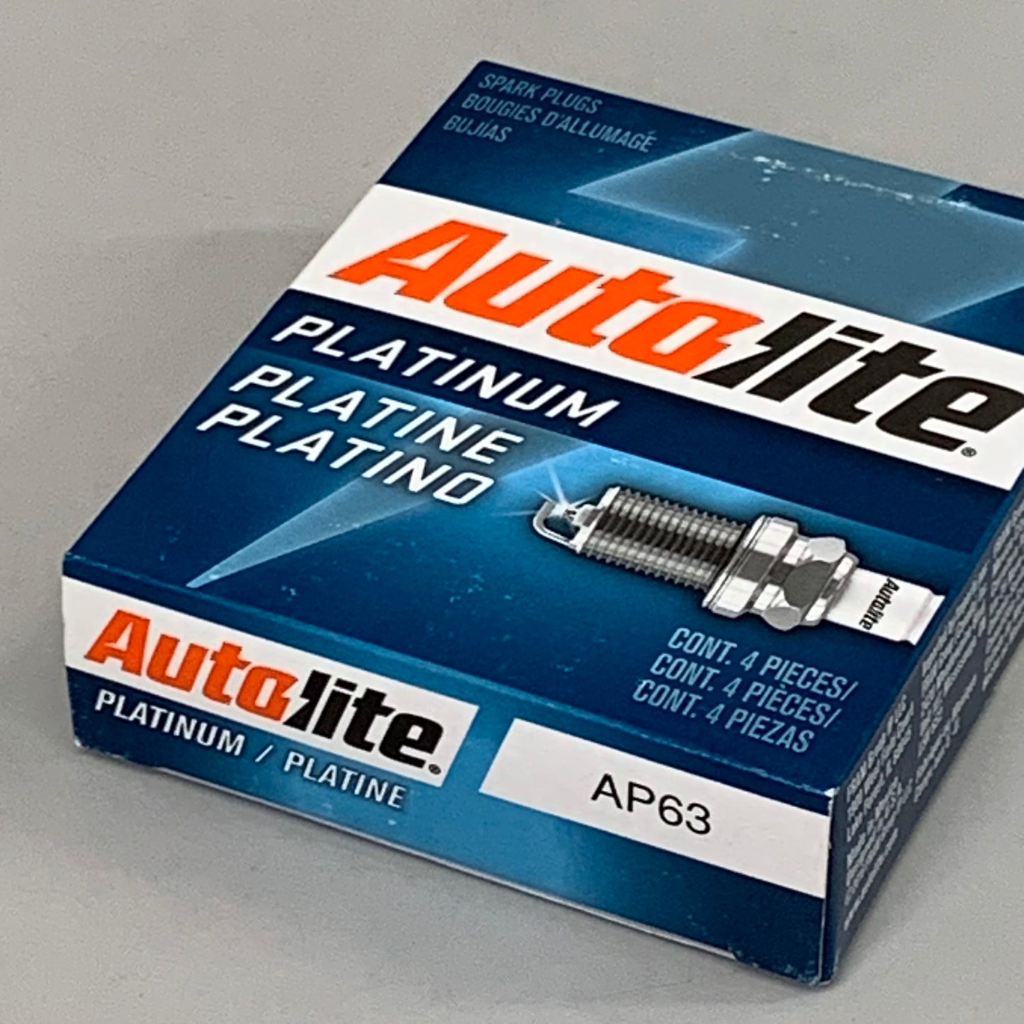 AUTOLITE (4 PACK) Platinum Spark Plugs Not Tapered Nickel 13/16" Hex SZ AP63