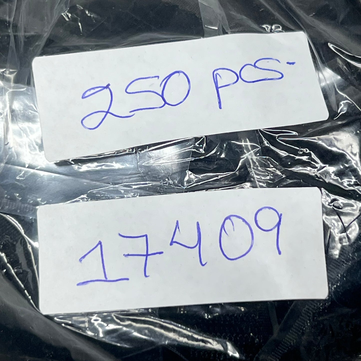 EASTEX (250 Pcs) PSA Loop and Hook Adhesive Sz 1" W X 6.75" L Black 17409