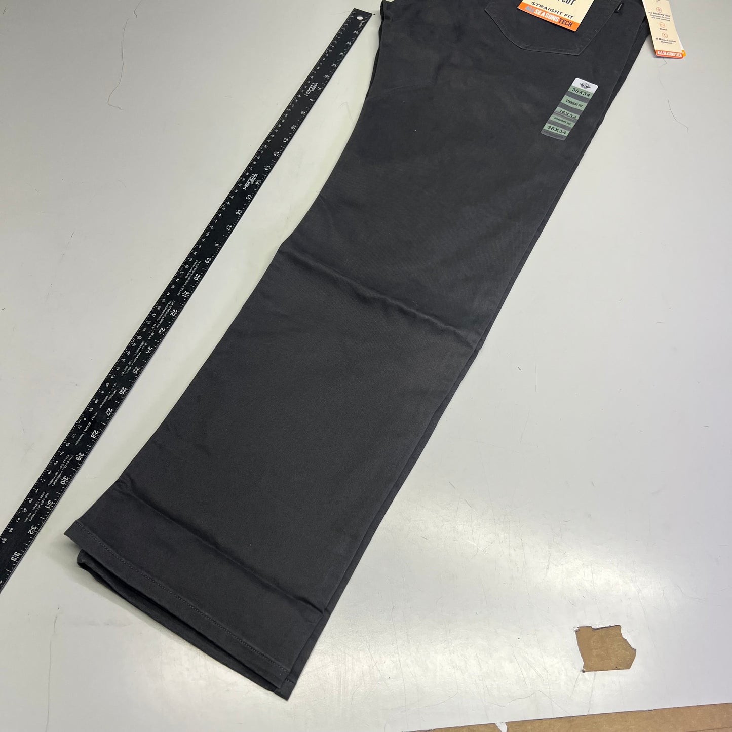 DOCKERS All Seasons Tech Straight Fit Jean Cut Pant Men's Sz 36x34 Steelhead