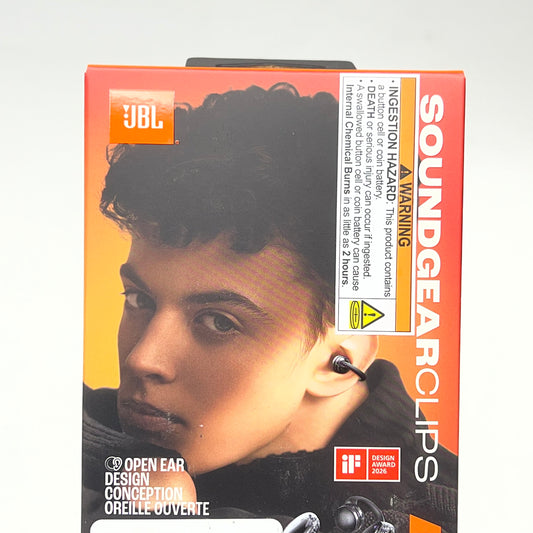 JBL Sound Gear Clips Open Ear Sonic Arc Design Extra Bass 32 Hr Charge Black