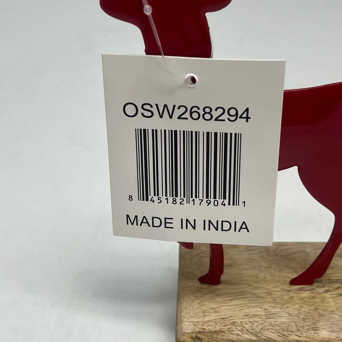 OAKSTREET (4 PACK) Doddle Deer Iron Deer Holiday Decor 6"x4" Red OSW268294