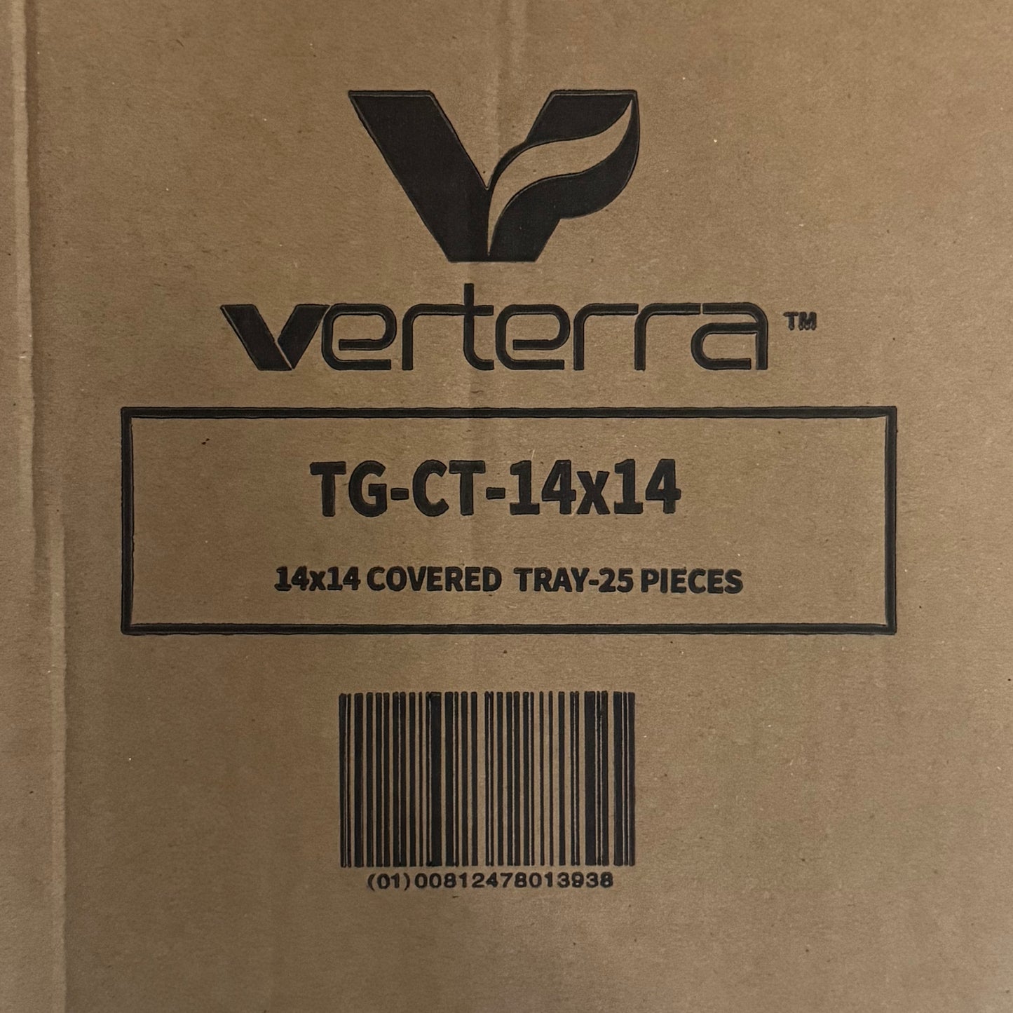VERTERRA (25 Pcs) 14" x 14" Covered Tray TG-CT-14X14