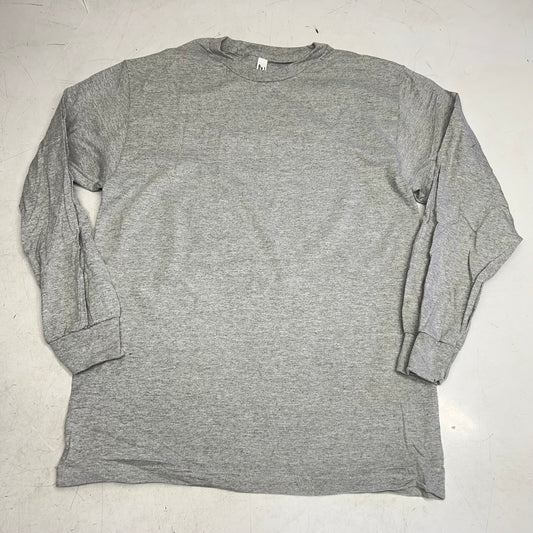 ZA@ AMERICAN APPAREL (12 PACK) Heavyweight Cotton Long Sleeve Tee Unisex Sz S Grey 1304