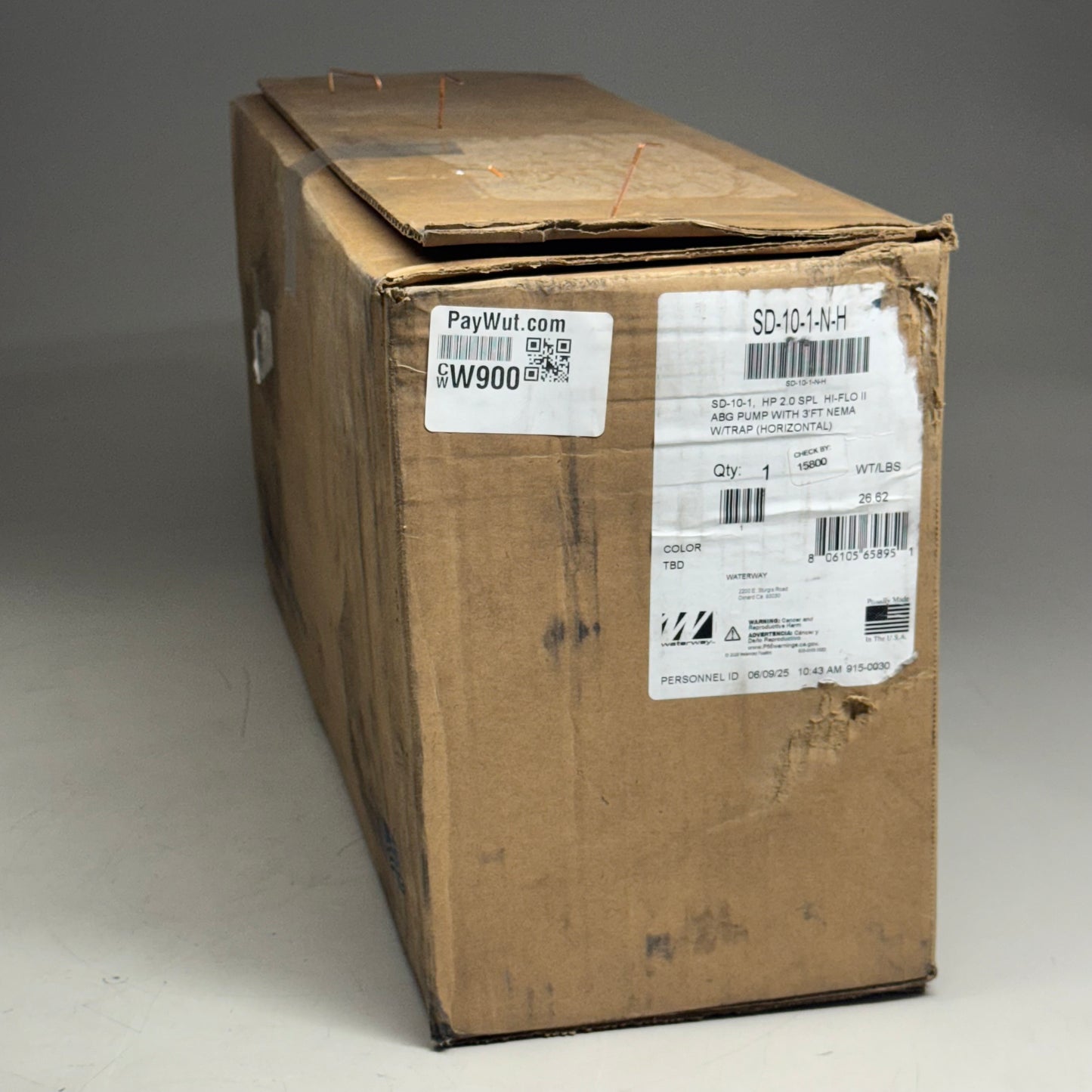 WATERWAY Single SPE Hi-Flo Above Ground Pool Pump 115Volts, .95THP SD-10-1-N