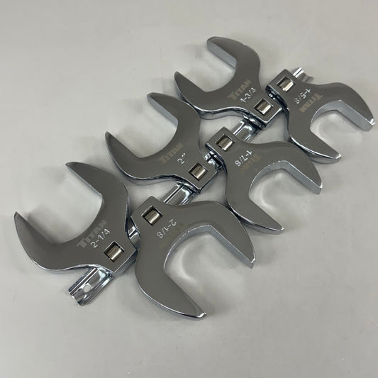 TITAN (6 Piece) Professional Tools Crowfoot Wrench Set 1-5/8 to 2-1/4" 17676