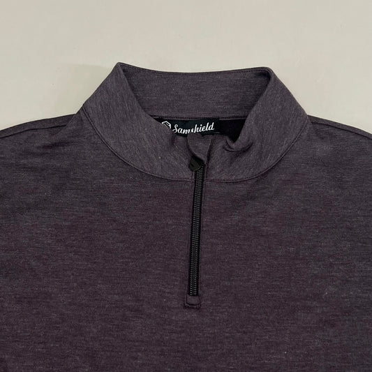 SAMSHIELD Luna Equestrian 1/4 Zip Pullover Women's Sz S Aubergine