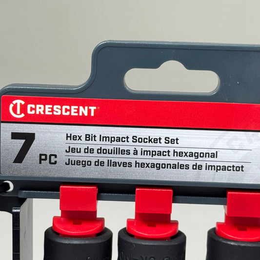 CRESCENT (7 pc) Assorted Sizes X 1/2 in. Metric 6 Point Hex Bit Socket Set CIMBS11